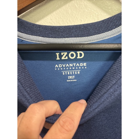 IZOD Advantage Men's Performance Stretch Pullover Blue Sweatshirt‎ Size 2Xl - Picture 3 of 8